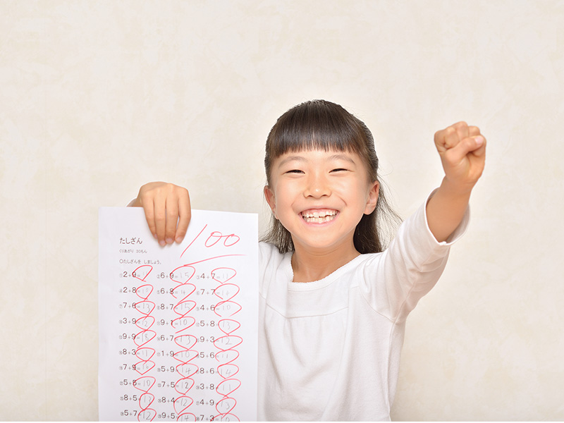 年間に4回の全国学力テストをセットしています